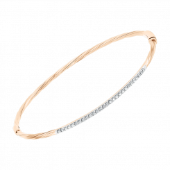 Bracelet in Russian red gold 585 with cubic zirconia