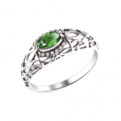 einmaliger Damenring, Silber 925, Zirkonia