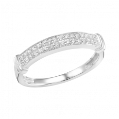 Attraktiver Damenring, Silber 925, mit 32 farblosen Zirkonia