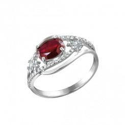 charmanter Damenring, Silber 925, Zirkonia