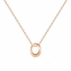 Kette mit Anhänger-Buchstabe "O", Russisches Rotgold 585, Höhe des Anhängers ca. 7 mm, Kettenlänge ca. 43 cm