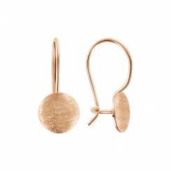 Earrings, russian red gold 585, height approx. 18 mm