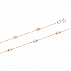 Bracelet in Russian red gold 585, length approx. 18,5 cm