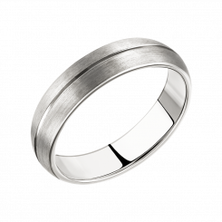Attractive friendship ring, silver 925 , with matte finish, width approx. 5.0 mm