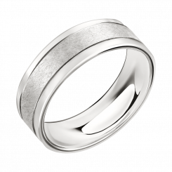 Stylish friendship ring, silver 925 , with frosted matte finish, width approx. 6.0 mm