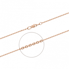 Gold chain in russian red gold 585, width approx. 1,35 mm