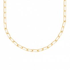 Collier, Gelbgold 585, Breite ca. 4 mm, Länge ca. 50, 55 cm