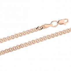 Lovely chain or bracelet, red gold 585, width approx. 3 mm, weight in 50 cm approx. 7,2 g.