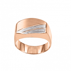Noble men's ring, red gold 585, weight about 5,4 g.