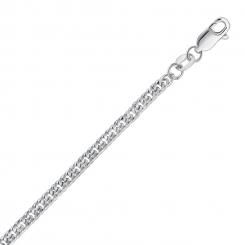 Kette aus Silber 925, Breite ca. 3 mm, Gewicht in 50 cm ca. 9,93 gr.