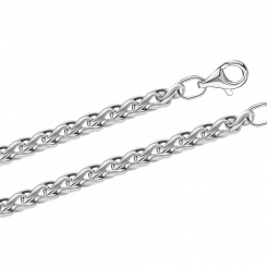 Beautiful chain made of 925 silver, width approx. 5 mm, weight in 50 cm approx. 40,20 gr.
