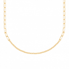 Collier, Gelbgold 585, Breite ca. 2-3 mm, Länge ca. 50, 55, 60 cm