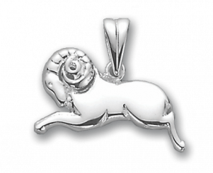 Attractive pendant Zodiac sign - Aries, 21.03 - 20.04, silver 925, height approx. 23 mm