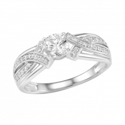 Wunderschöner Damenring, Silber 925, mit farblosen Zirkonia