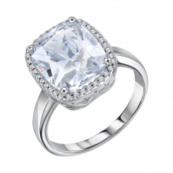 Eleganter Damenring, Silber 925, mit Zirkonia