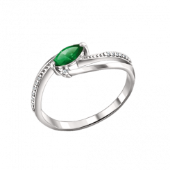 Anmutiger Damenring aus Silber 925, mit Zirkonia