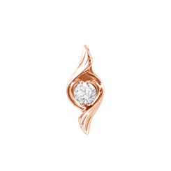 Schöne Anhänger aus Rotgold 585, mit Zirkonia Swarovski, Höhe ca. 15 mm