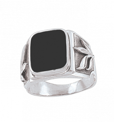 unvergleichlicher Herrenring, Silber 925, Onyx