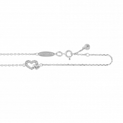 Schöne Fußkette aus Silber 925, mit Zirkonia, Breite ca. 1-7 mm, Länge ca. 24-26 cm