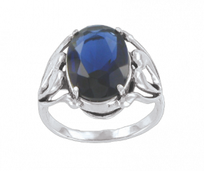 beautiful Ladies Ring, Silver 925, sapphire HTS