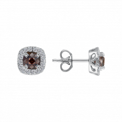 Ohrstecker aus Silber 925, mit Zirkonia, Größe ca. 8x8 mm