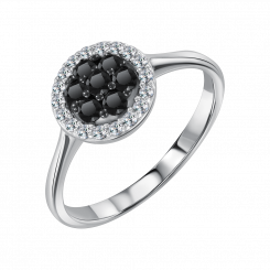 Eleganter Damenring, Silber 925, mit Zirkonia, Durchmesser ca. 10 mm