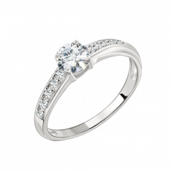Schöner Damenring, Silber 925, mit 11 Zirkonia