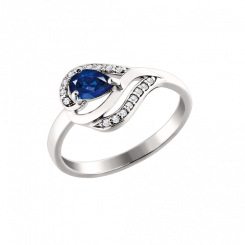 charmanter Damenring, Silber 925, Zirkonia