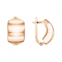 Earrings, russian red gold 585, width approx. 10 mm, height approx. 15 mm