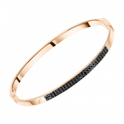 Bracelet in Russian red gold 585 with black cubic zirconia