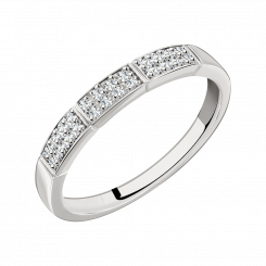 Attraktiver Damenring, Silber 925, mit 24 farblosen Zirkonia