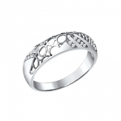 charmanter Damenring, Silber 925, Zirkonia