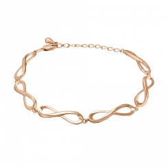 Bracelet "Infinity" - Length approx. 22 mm, Russian red gold 585, length bracelet approx. 16 - 20 cm, weight approx. 5,10 gr.