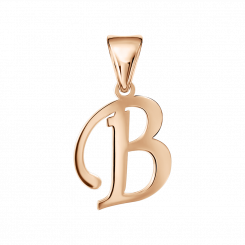 Pendant letter "B", Russian red gold 585, height approx. 18 mm