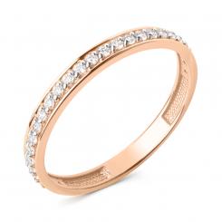 Damenring aus Russischem Rotgold 585 mit Zirkonia