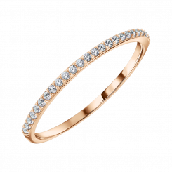 Damenring aus Russischem Rotgold 585 mit Zirkonia