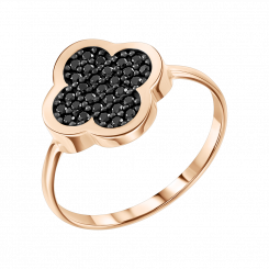 Damenring aus Rotgold 585, mit Zirkonia