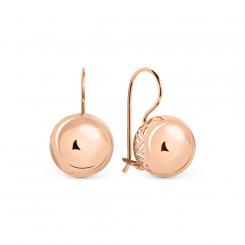 Earrings, russian red gold 585, height approx. 22 mm