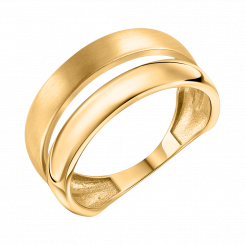 Women's ring, yellow gold 585, weight of the piece of jewelry: approx. 2,83 gr. 