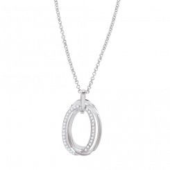 erlesenes Collier, Silber 925, Zirkonia, Höhe des Anhängers ca 30 mm