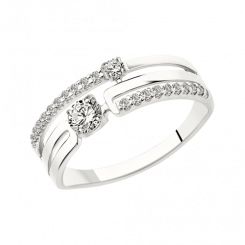 charmanter Damenring, Silber 925, Zirkonia