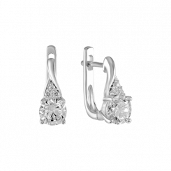 Schöne Ohrringe aus Silber 925, mit Zirkonia, Höhe ca. 15 mm