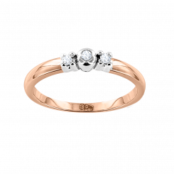 noble Ladies Ring, Red- Whitegold 585, Brillant 0,08 ct. IVS