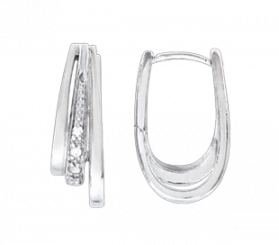 fascinating Earrings, Silver 925, zirconia, height about 20 mm 
