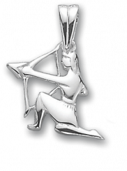 Attractive pendant Zodiac sign - Sagittarius 23.11 - 21.12, silver 925, height approx. 31 mm