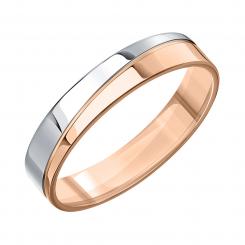 Wedding rings in red/white gold 585, width approx. 4 mm. Price for 1 ring each.