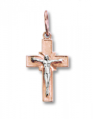 fine pendant, rose gold 585, height about 24 mm 