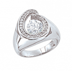изысканное дамское кольцо, серебро 925 пробы, фианиты
