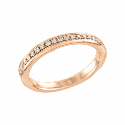 Изящное женское кольцо, красное золото 585 пробы, бриллианты 0,10 ct. WSI