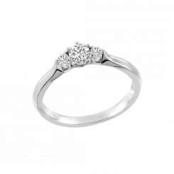 Прекрасное женское кольцо из белого золота 585 пробы с бриллиантами 0,325 ct. WSI.